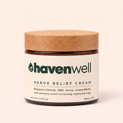 Havenwell Nerve Relief Cream — 4 oz amber jar, front